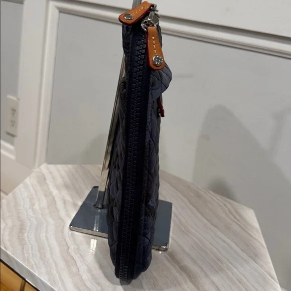 MZ Wallace Bag Laptop Metro Organizer Sleeve Blue Black Camouflage Quilted Nylon - Picture 7 of 17